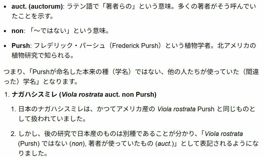 Viola rostrata auct. non Pursh var. japonica